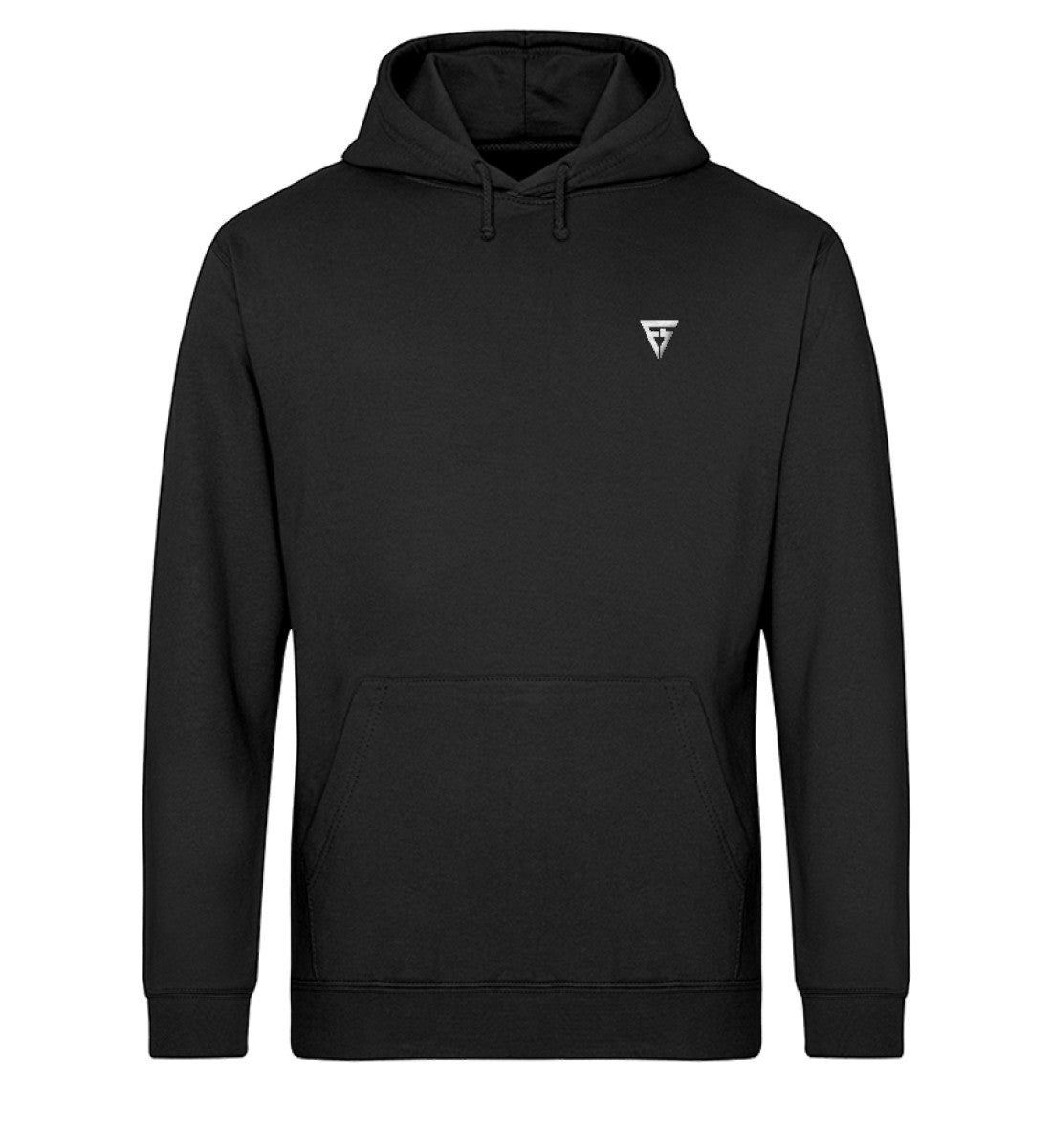 Schwarzer Badge Hoodie mit dem Logo als Stick